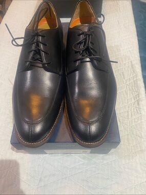 Cole Haan Black Leather Derby Shoes